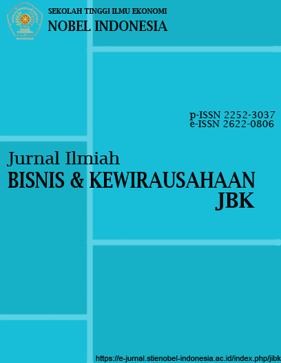 					View Vol. 9 No. 1 (2020): Jurnal Bisnis dan Kewirausahaan
				